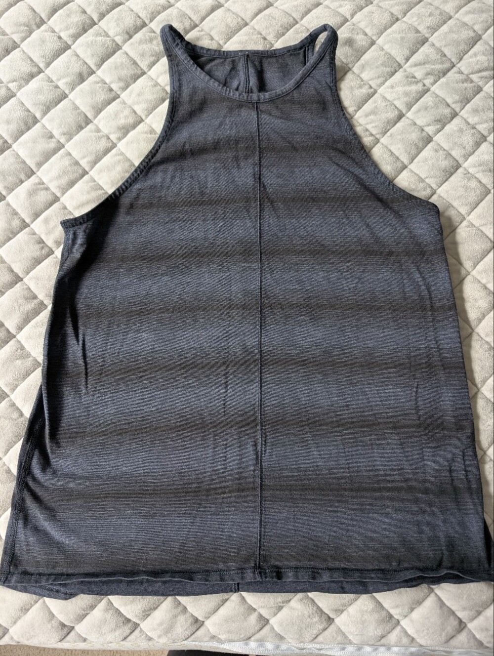 Lululemon High Neck Tank Top, Navy Stripes
